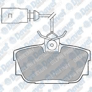 DELPHI LP1541 Fren Balatasi Arka (94mm) Kablolu Transporter 99-